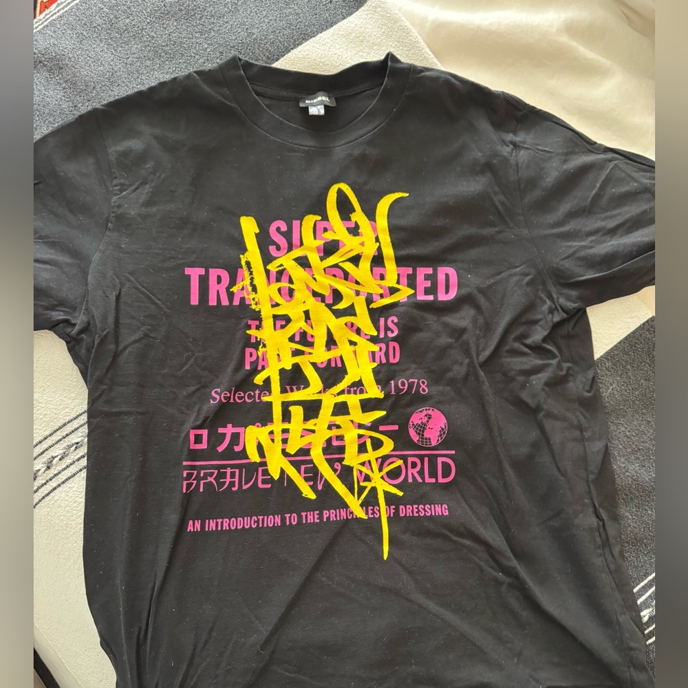 Diesel Men’s  Black T-shirt size M - Picture 2 of 7